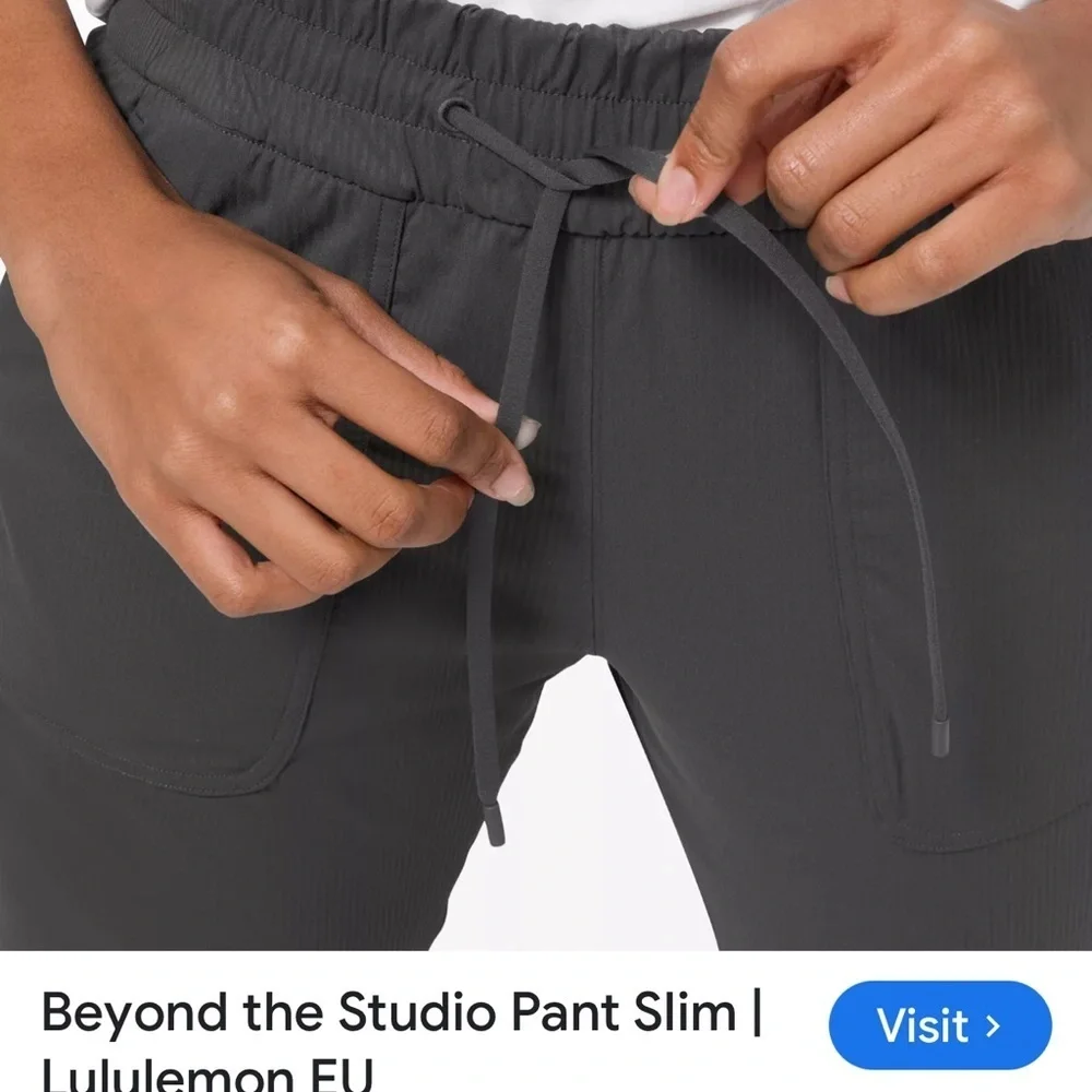 💋lululemon athletica  beyond the studio slip Gray Pants size 6